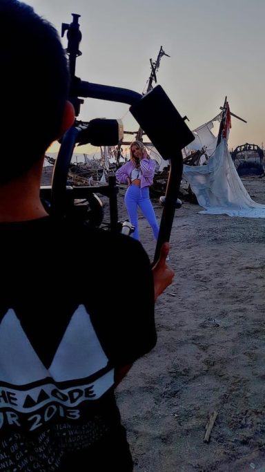 Filming in LA